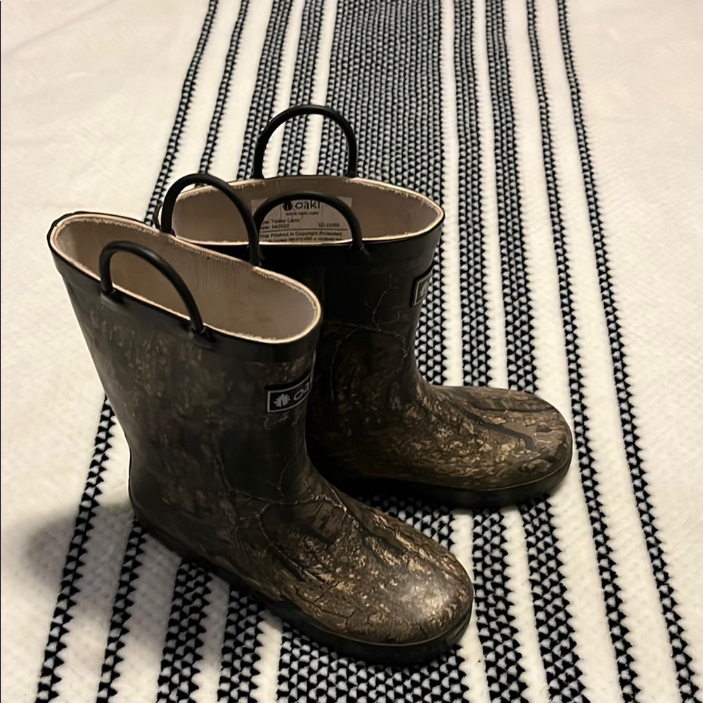 OAK Brown Rain and Snow Boots Waterproof Mid-Calf